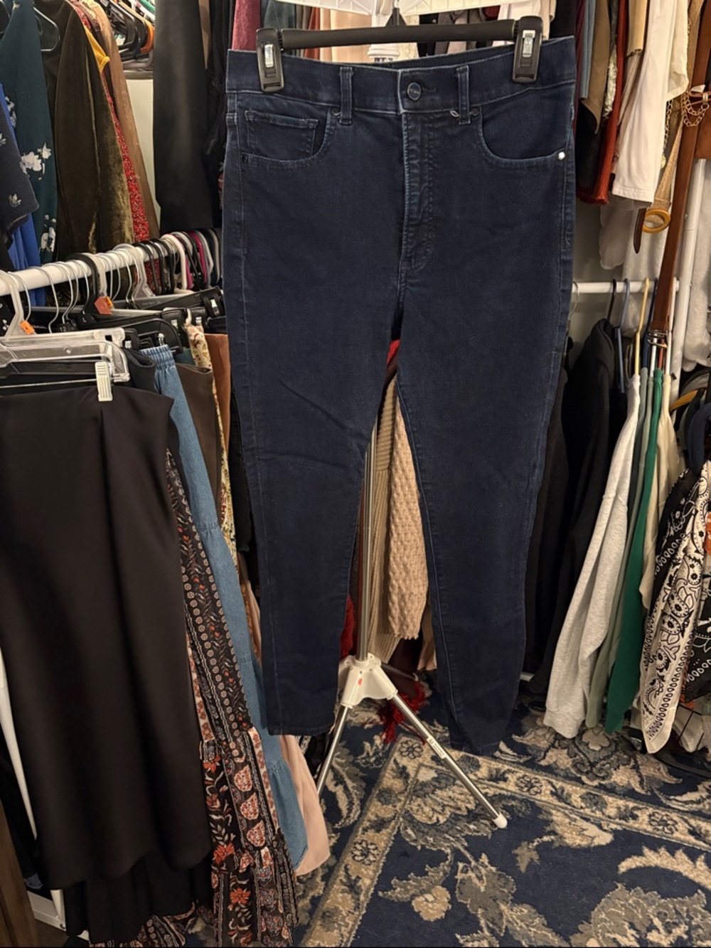 Express Navy Skinny High Rise Skinny Jean